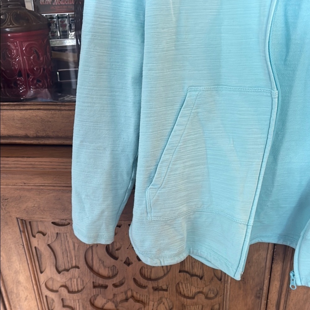 Light Blue Zip-Up Jacket - Picture 3 of 6